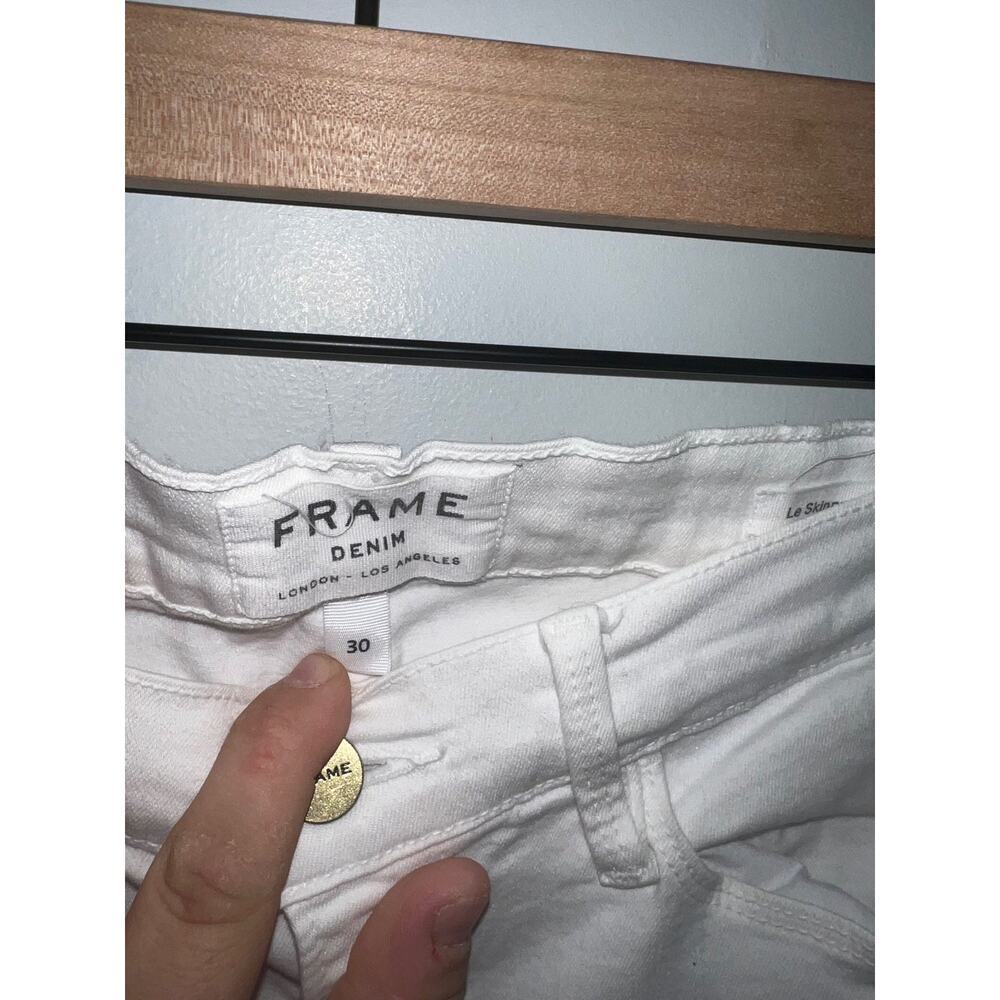 FRAME Le Skinny de Jeanne Skinny Leg Jeans in Blanc $184 Style COL403 Size 30 - Picture 6 of 10